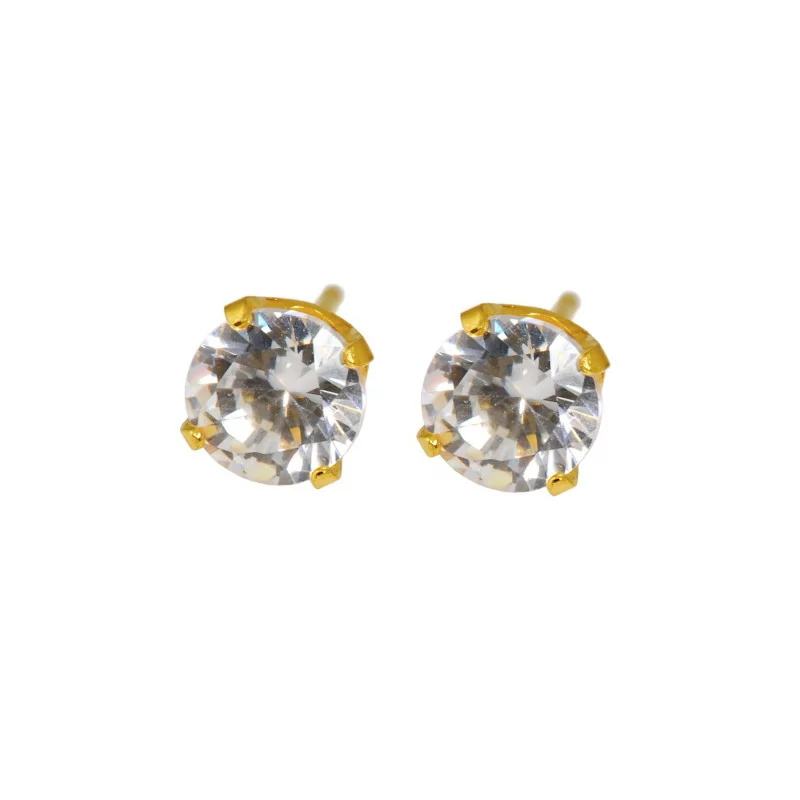 Caflon® sterile Gold Plated earrings (Cubic Zirconia)