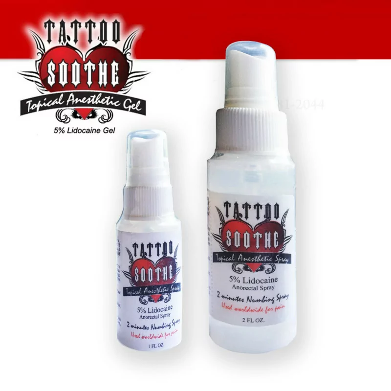 Tattoo Soothe Topical Anesthetic Spray – 1oz – Wholesale Tattoo Cosmetics