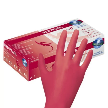 Unigloves RED PEARL Nitrile Gloves