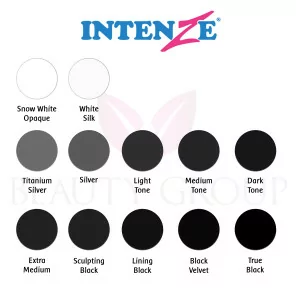 Intenze (белый - серебро - черный) оттенки пигментов
