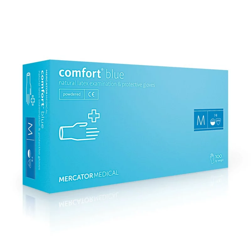 Comfort Blue latex protective gloves (L)