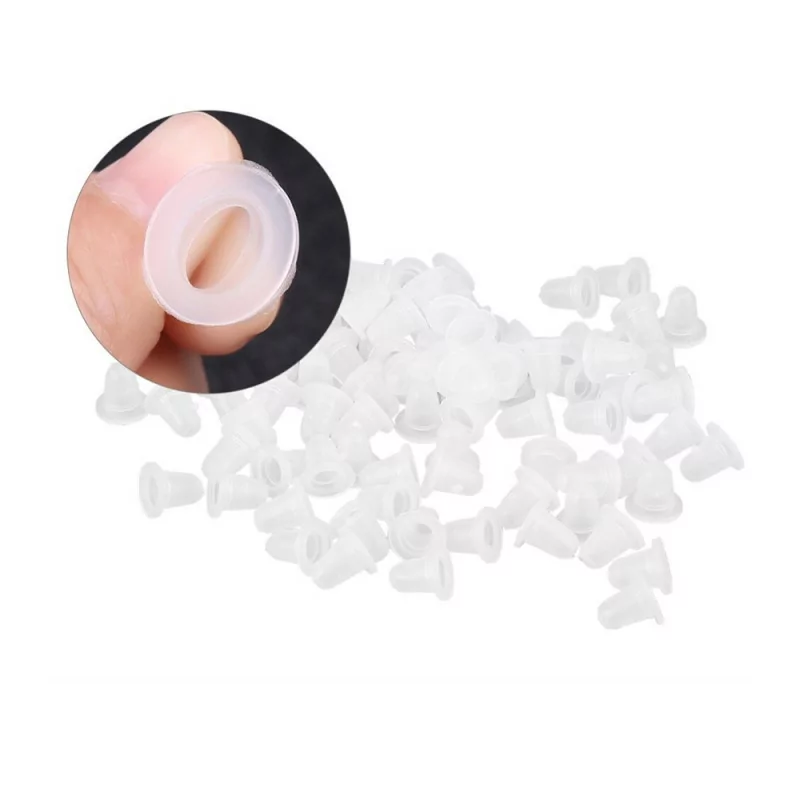Silicone cups with a conical bottom (8 mm - 12 mm) 100 pcs.