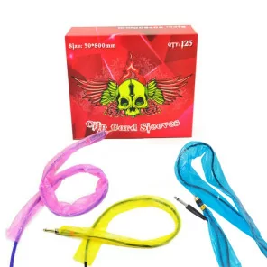 Tattoo clip cord sleeves - Pink / Yellow