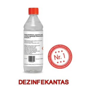 Hand disinfectant produced according to the World Health Organizations recommended formula no. 1 ( 0,5 l.)