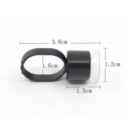 Черное одноразовое кольцо для чернил с губкой