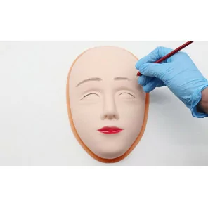 3D Rubber head mask with open eyes