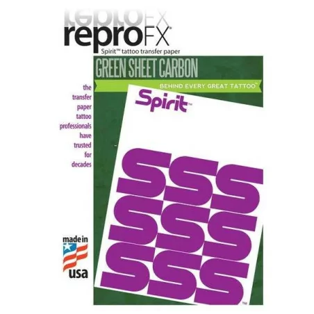 Spirit Green 11" Carbon Tetovējuma pārsūtīšanas papīrs (25gab)