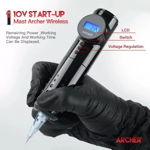 Mast Archer Беспроводная ручка для татуировки ход 4.2 мм (черный)