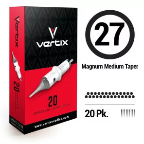 Vertix Tattoo Cartridge Needles 27 Magnum Curved 0.35mm Medium Taper
